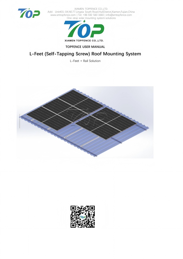 Instrukcja obsługi systemu Topfencesolar L-Feet