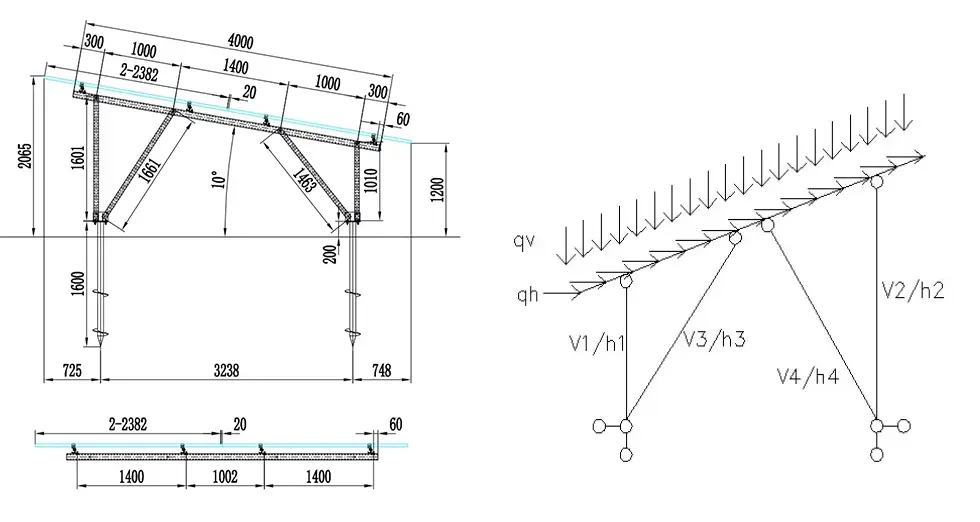 Aluminum Ground Solar Mounting System